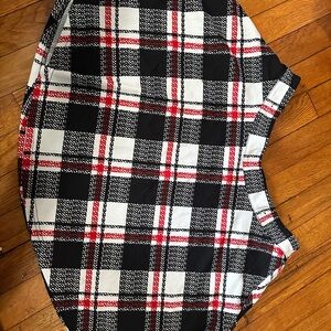 Plaid Skirt with Red and Black Pattern